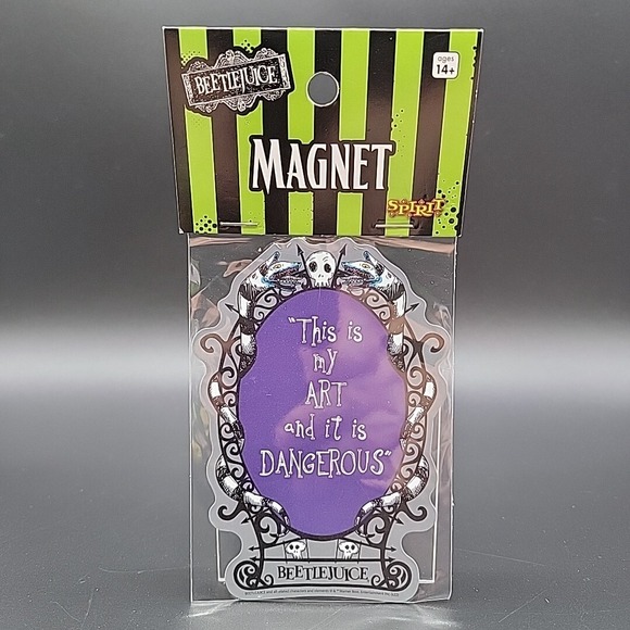 Warner Bros. Other - Beetlejuice Magnet This is my Art And It is Dangerous Fridge Car Movie Halloween